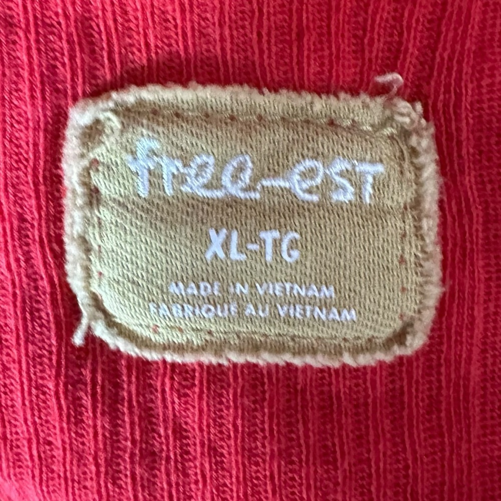 Free People Vance Maxi Dress in Talking Roses Red Size XL Minimalist Cotton - Picture 9 of 11